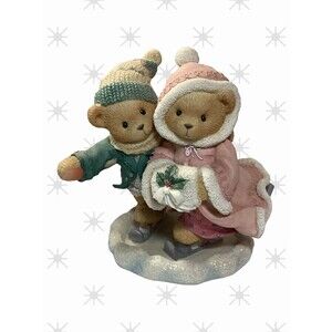 Cherished Teddies Christmas Skaters Keith &Deborah The Holidays Are Twice As Ice